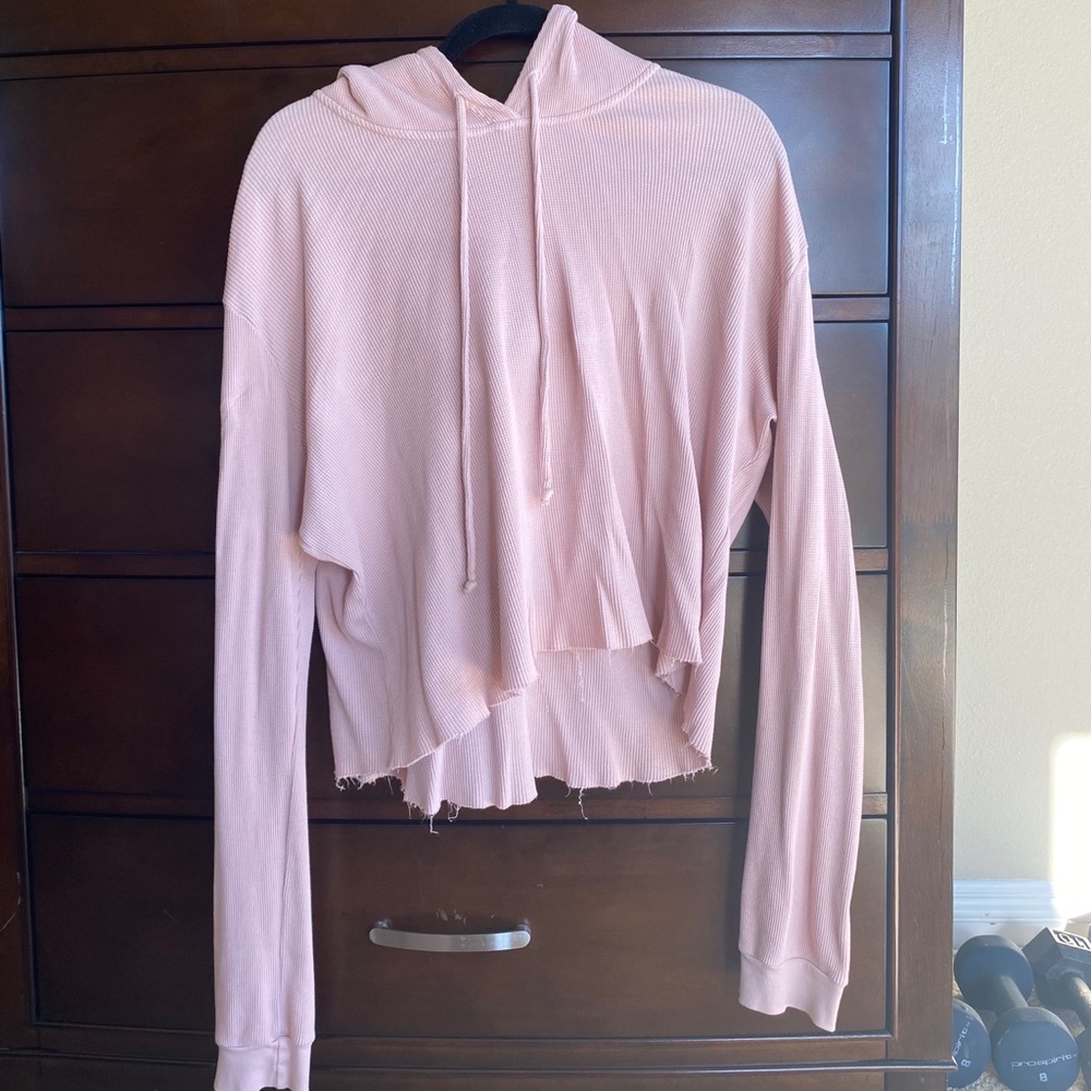 brandy melville light pink hoodie